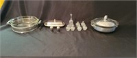 Casserole Dishes, Shakers, Butter Dish and Bell