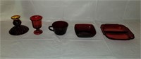 Amberina, Cherry Red and Ruby Red Art Glass
