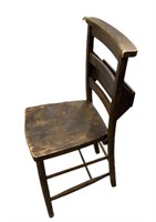 Antique Wooden Chapel Chair