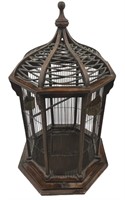 Large Vintage Wooden Bird Cage