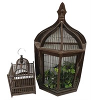 Vintage Wooden Bird Cages
