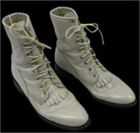 Vintage Grey Justin Riding Boots