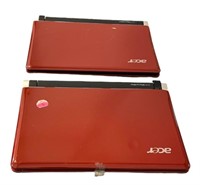 2 Red Acer Aspire One Series Laptops