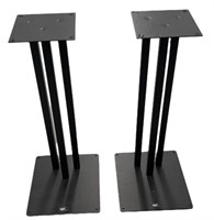 2 Black Speaker Shelf Stands