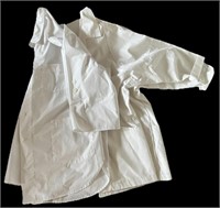 Vintage White Polyester Button Shirts
