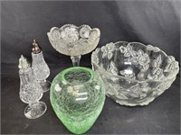 5 Various Pieces of Glassware