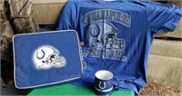 Colts coffee mug, stadiium cushion, T-shirt