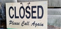 Open - Closed Sign, 2 sided, 24" X 16"
