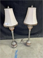 Pair of Lamps 33 tall