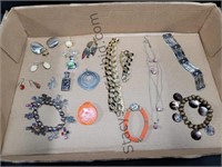 Assorted Earings, Bracelets, and Necklace Pieces