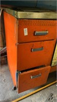 Metal cabinet 16x24x35 with contents