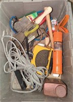 Tote of Hardware & Shop Supplies