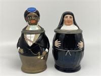 Lithophane Nun & Black Americana Steins.