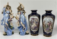 Porcelain Figurines & Vases.