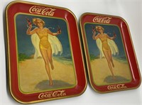 Pair 1930’s Coca-Cola Advertising Trays.