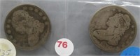 (2) Bust Half Dollars. Dates Include: 1835 and