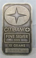 10 Gram Silver Ingot (City Bank).