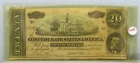 Confederate States of America $20 Note.