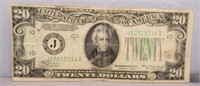 1934-A US $20 Note Bank of Kansas City.