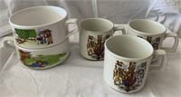 2 Vintage Campbells kids soup bowls & mugs - YF