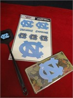 UNC Tarheels 3 Pk..Decals, Fly Swatter, Tag