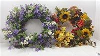 Spring and Fall Door Wreaths