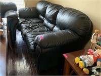 3PC NICE COMFY LEATHER SOFA / S SEAT/ & CHAIR