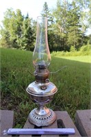 AWESOME LATE 1800'S METAL OIL LAMP