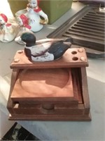 Wooden duck coaster holder