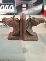 Pair of heavy horse bookends