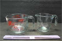 2 PYREX MEASURING CUPS
