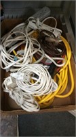 Flat of extension cords