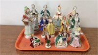 Tray of occupied Japan figurines