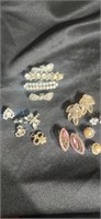 Group of Vintage Rhinestone Costume Jewelry -
