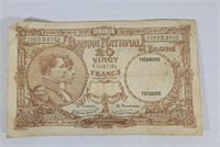 1944 Belgium 20 Francs