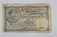 1938 Belgium Francs