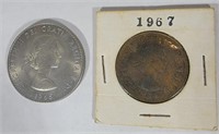 1965 Churchill Commemorative Token & 1967 Penny