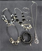 Black and Silver Statement Jewelry