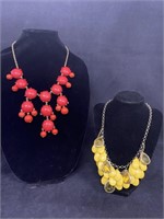 Red and Yellow Statement Necklaces