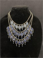 Blue/Silver 3 Tier Necklace