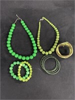 Green Beaded Jewelry