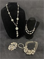 Gray Beaded Fashion Jewelry
