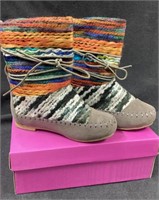 (1) Pair of SOS Color Yarn Children Winter Boots