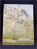 24x32 in. Bird and Cage Canvas
