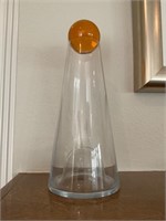 Decanter with Murano Glass Amber Topper