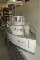 Lillian Wood Ship Electric Motor Runs 207" L 39" W