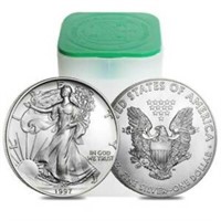 1997 US Mint American Eagle Silver Dollar Roll