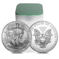 2004: US Mint Tube American Eagle Silver Dollar