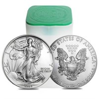 1992 US Mint American Silver Eagle Roll