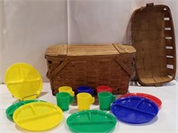 Wooden picnic basket , Wov-N-Wood, by Jery Wil,